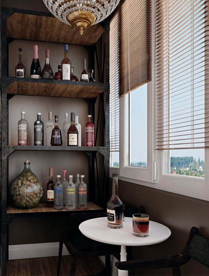 Mini bar sur le balcon