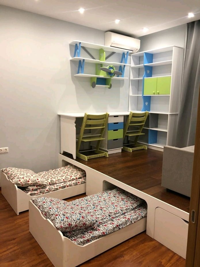 Podium dans une chambre d'enfant