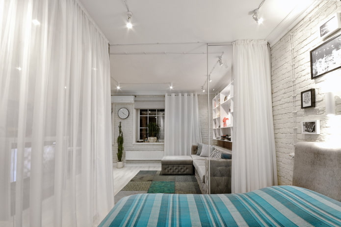 zoning the room with tulle