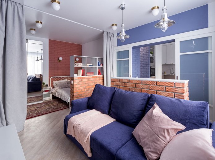 Répartition zonale de la chambre d'enfant dans le salon