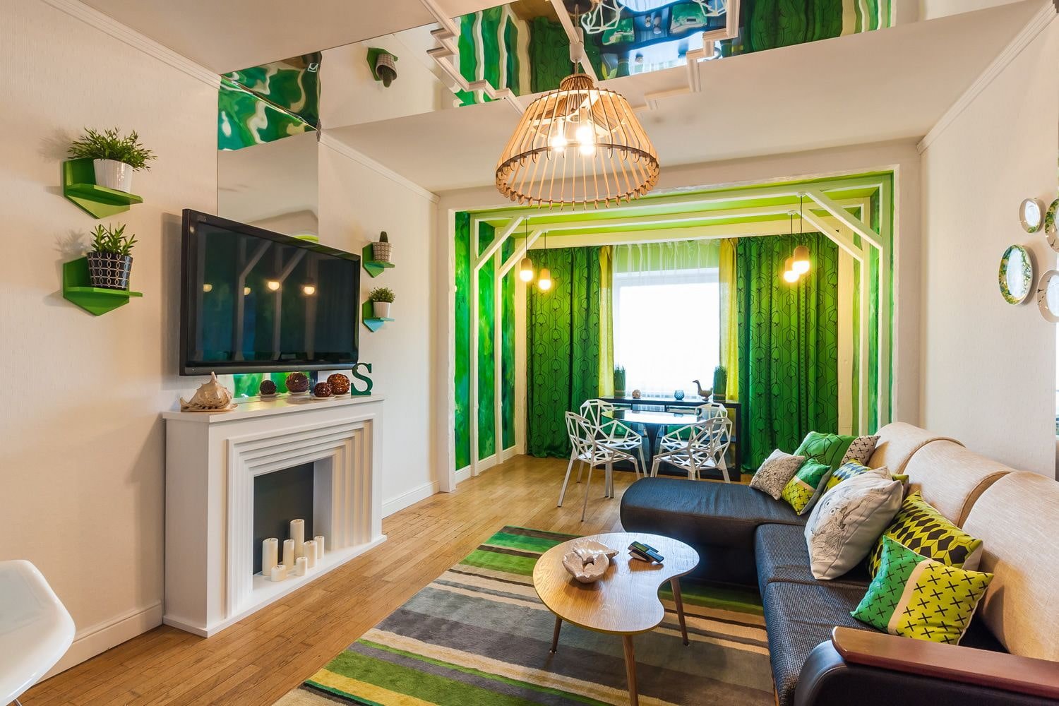 Couleur verte à l'intérieur