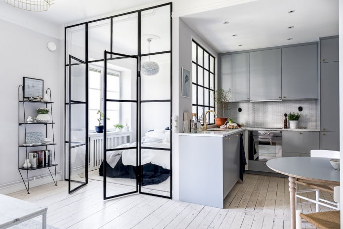 Appartement d'une pièce de style scandinave