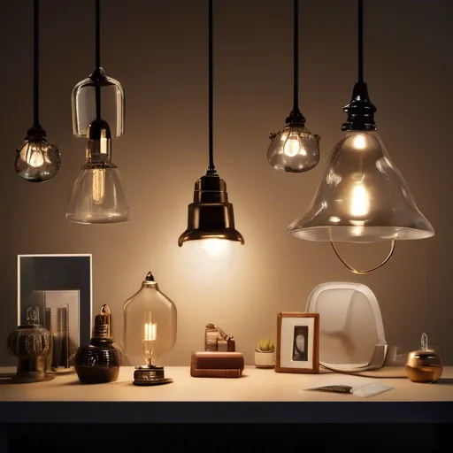Analyse de l'éclairage domestique : lustres, lampes, lampadaires